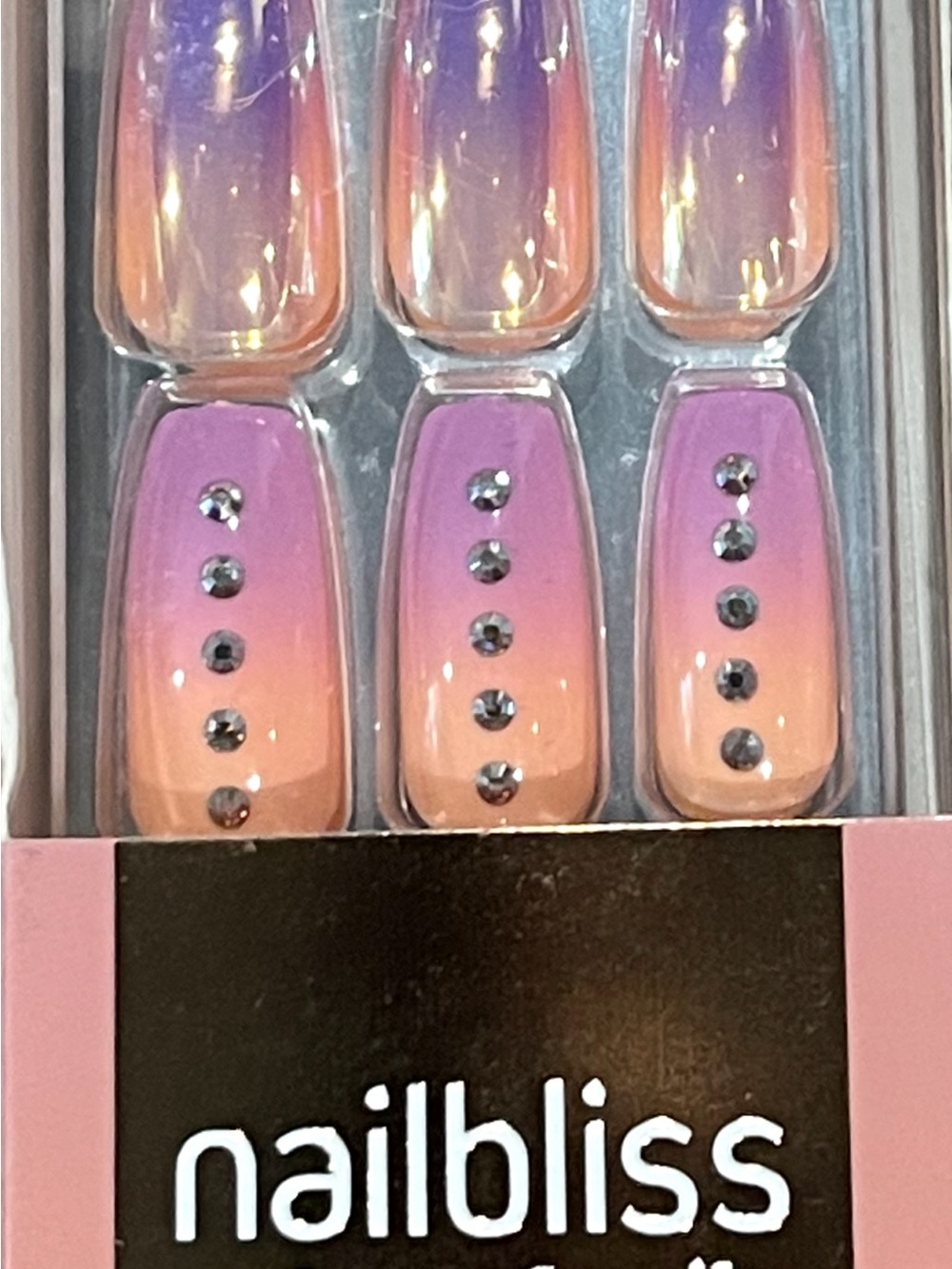 KISS Majestic & Assorted Press-On Nail Sets - Pink, Peach, Clear, Glitter BUNDLE - Picture 5 of 13